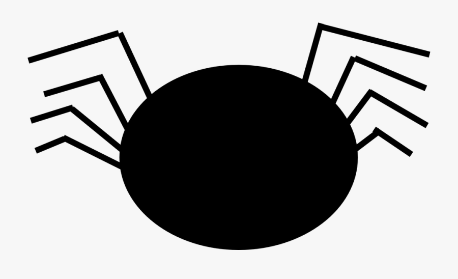 Spider Bug Insect Silhouette Halloween Creepy - Circle, Transparent Clipart
