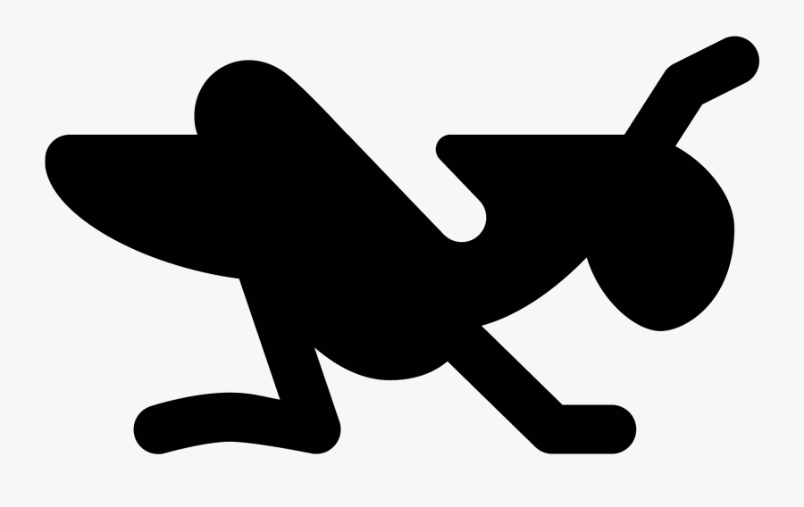 Grasshopper Vector Silhouette - Illustration, Transparent Clipart
