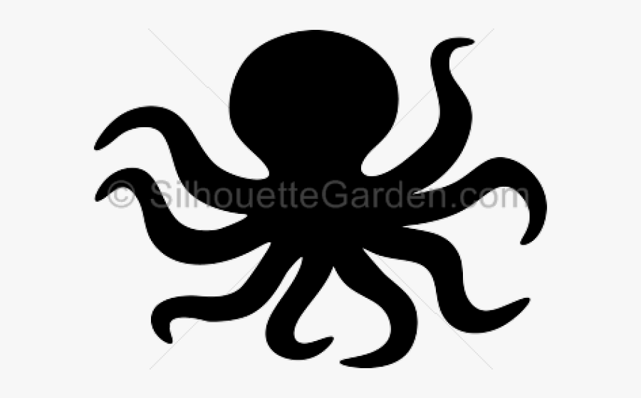 Octopus Silhouettes, Transparent Clipart