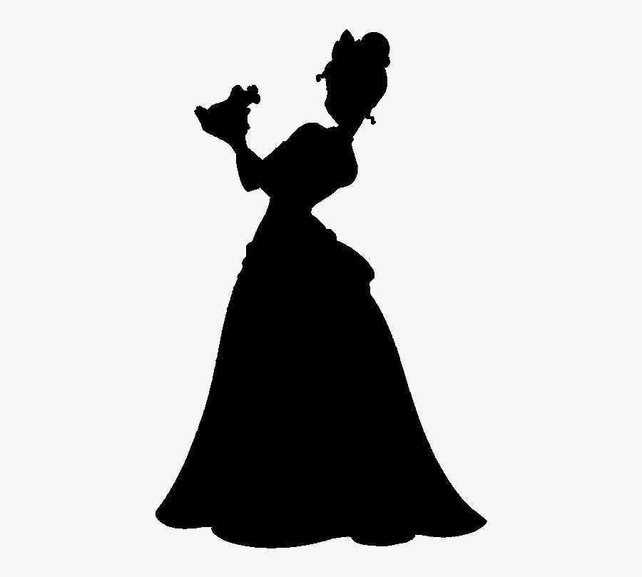 The Princess And The Frog - Disney Princess Tiana Silhouette, Transparent Clipart