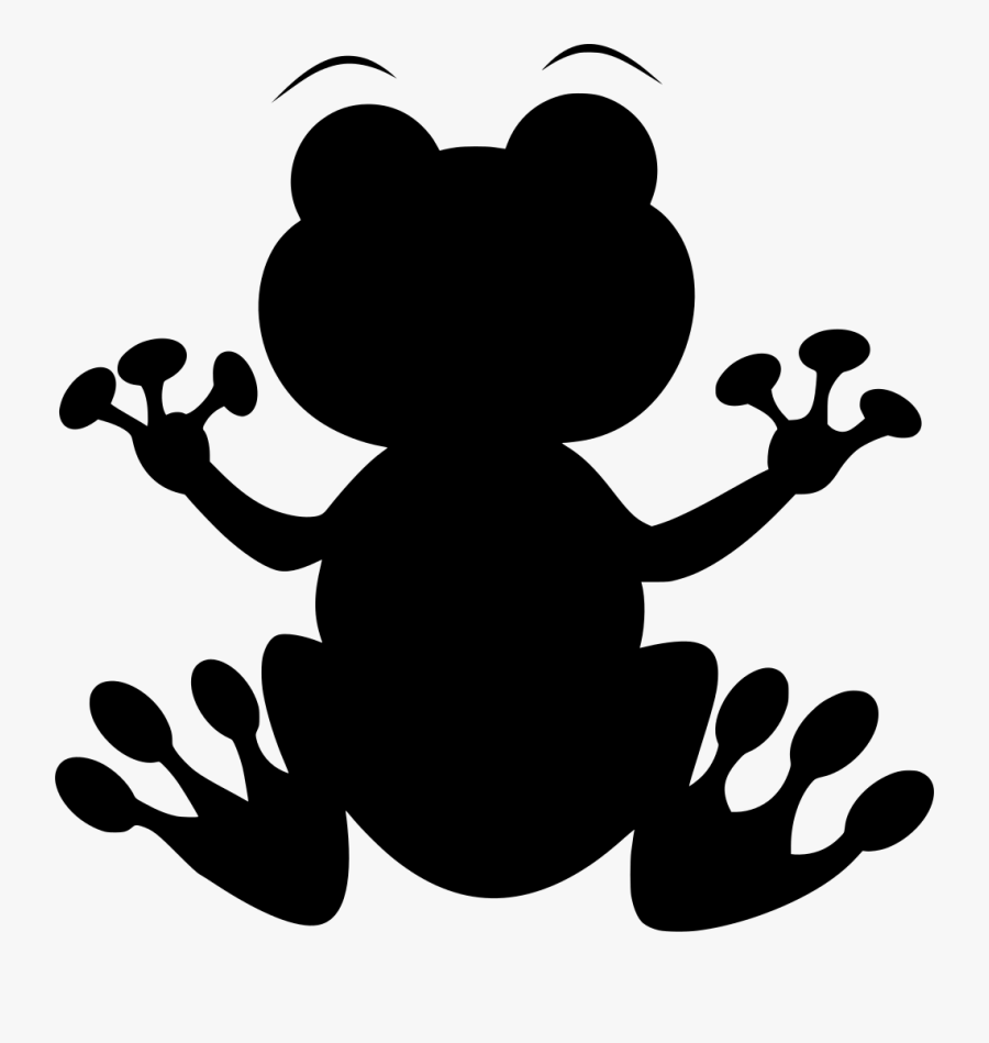 Svg Cute Frog Silhouette Clipart , Png Download - Cute Frog Silhouette, Transparent Clipart