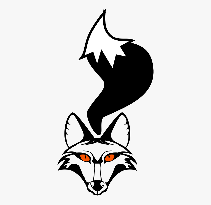 Fox Vector Svg Black And White, Transparent Clipart
