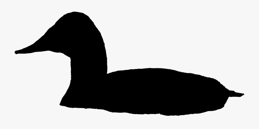 Duck Clipart Silhouette - Bird Silhouette Swimming, Transparent Clipart