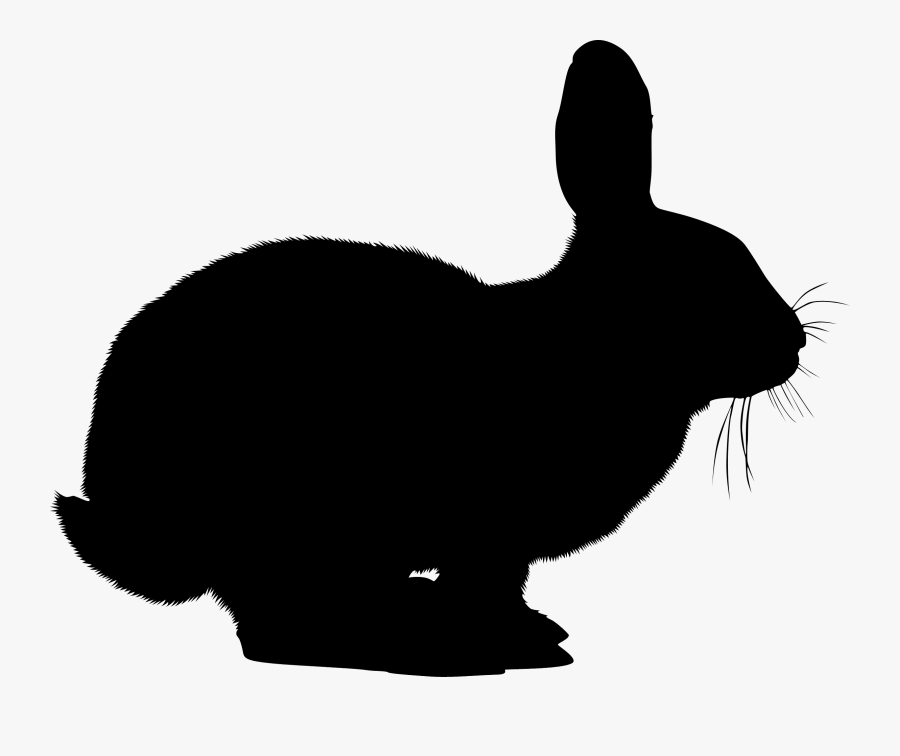 Rabbit Silhouette - Silhouette Animals, Transparent Clipart