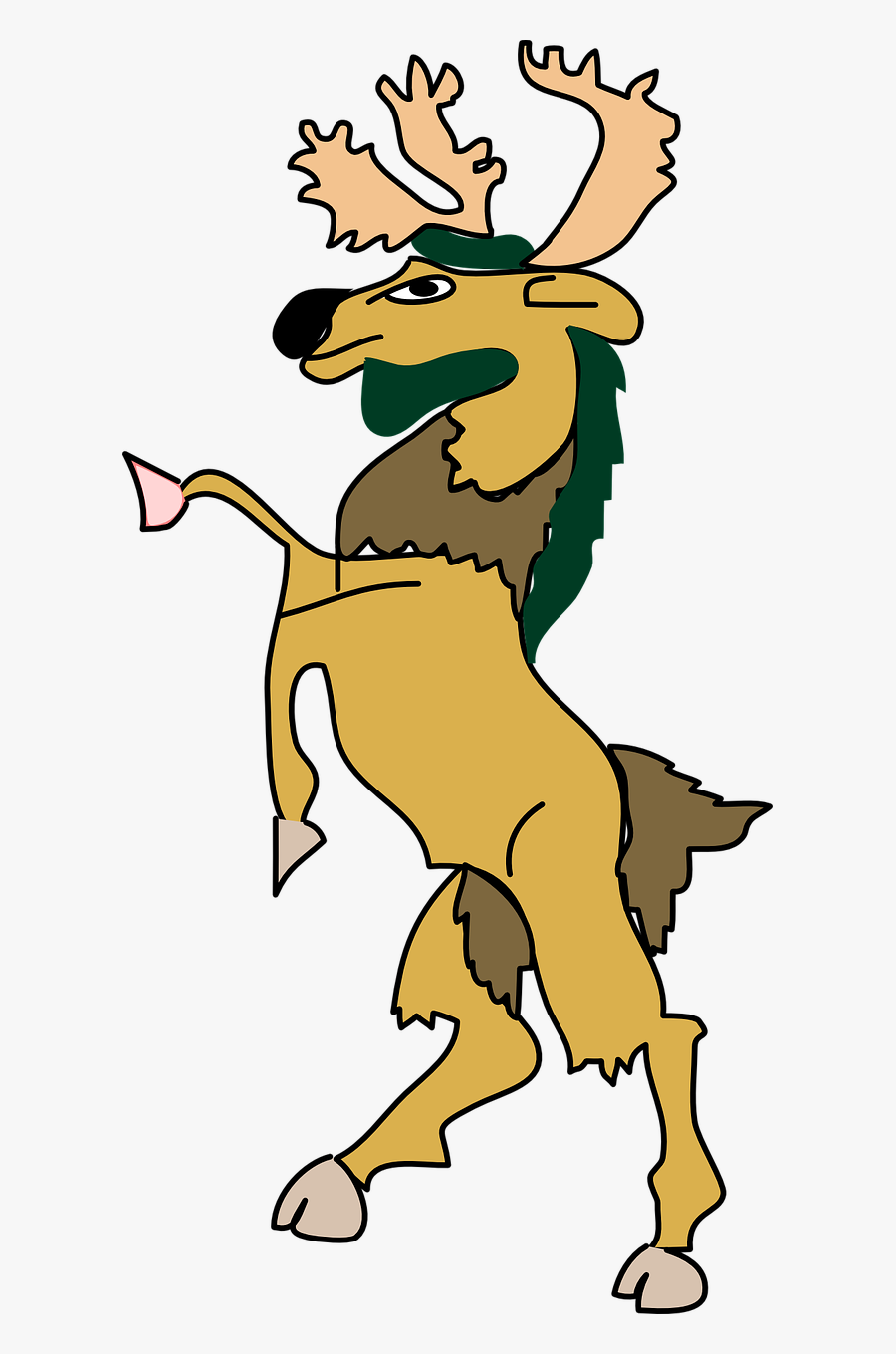 Moose Wild Standing - Coat Of Arms Moose, Transparent Clipart