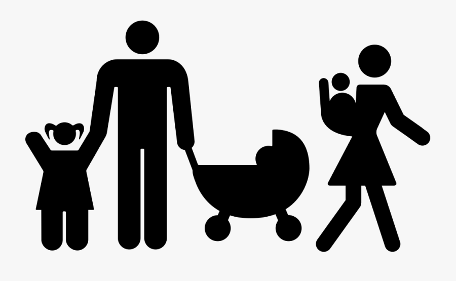 Family Clipart Svg Eps - Family Children Icon, Transparent Clipart