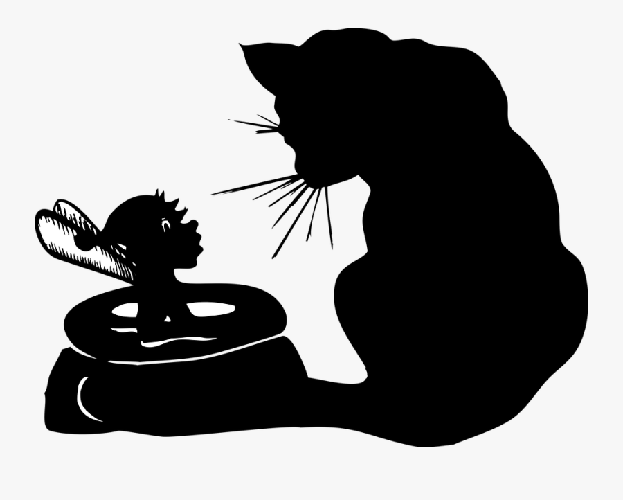 Cat, Fairy, Silhouette, Fantasy, Cute, Cartoon, Pattern - Fantasy Silhouette, Transparent Clipart