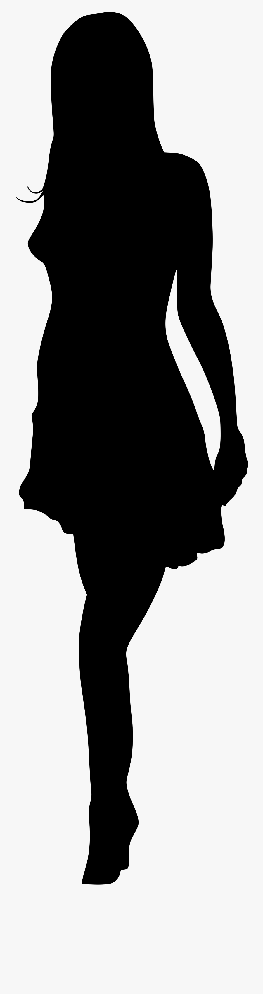 File - 1silhouette Female - Silhouette Of A Female, Transparent Clipart