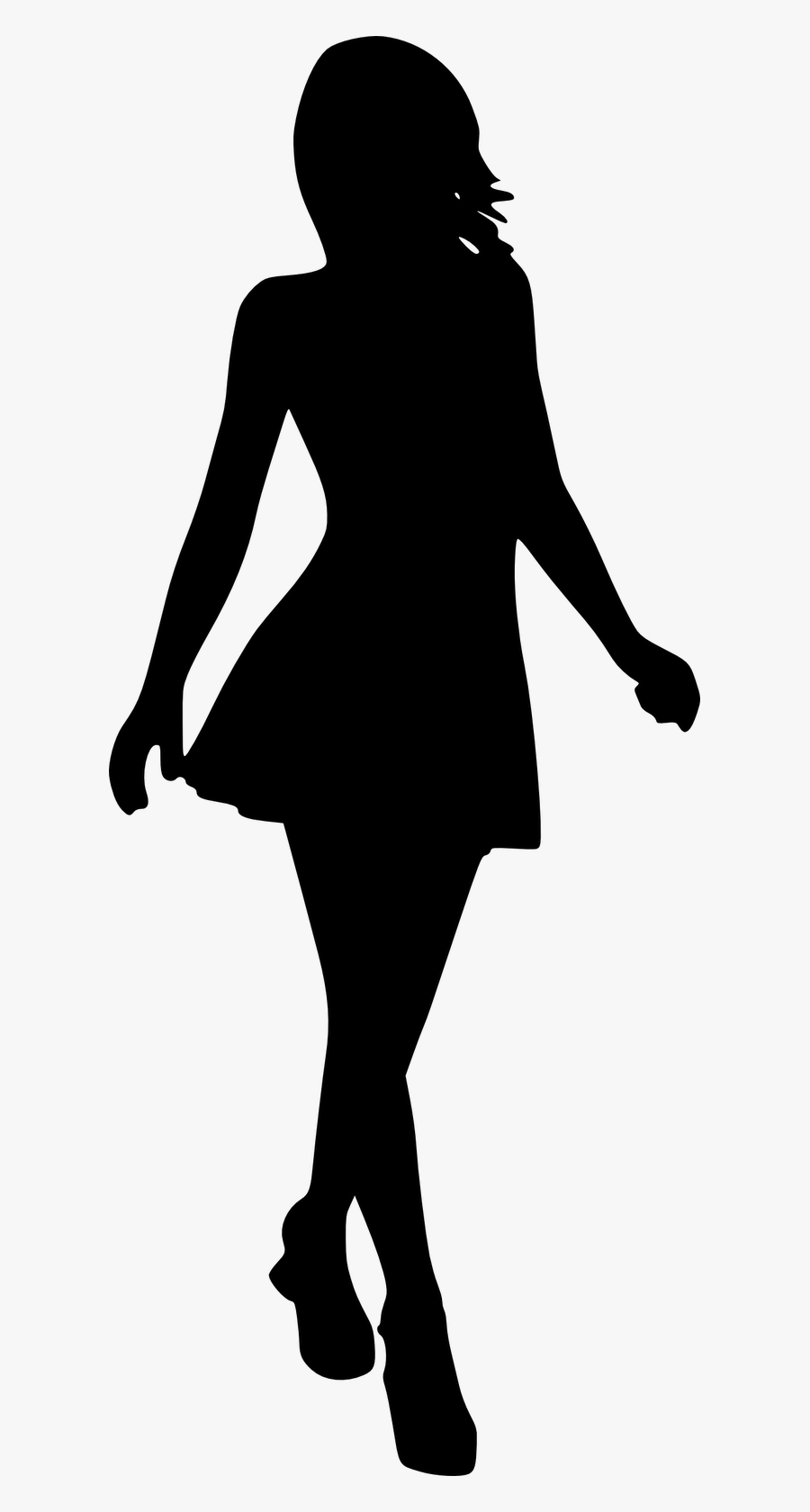 Woman Model Silhouette Png, Transparent Clipart