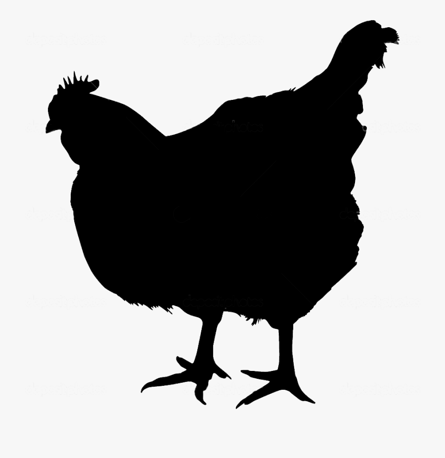 Clipart Chicken Silhouette - Chicken Silhouette Clipart Transparent Background, Transparent Clipart