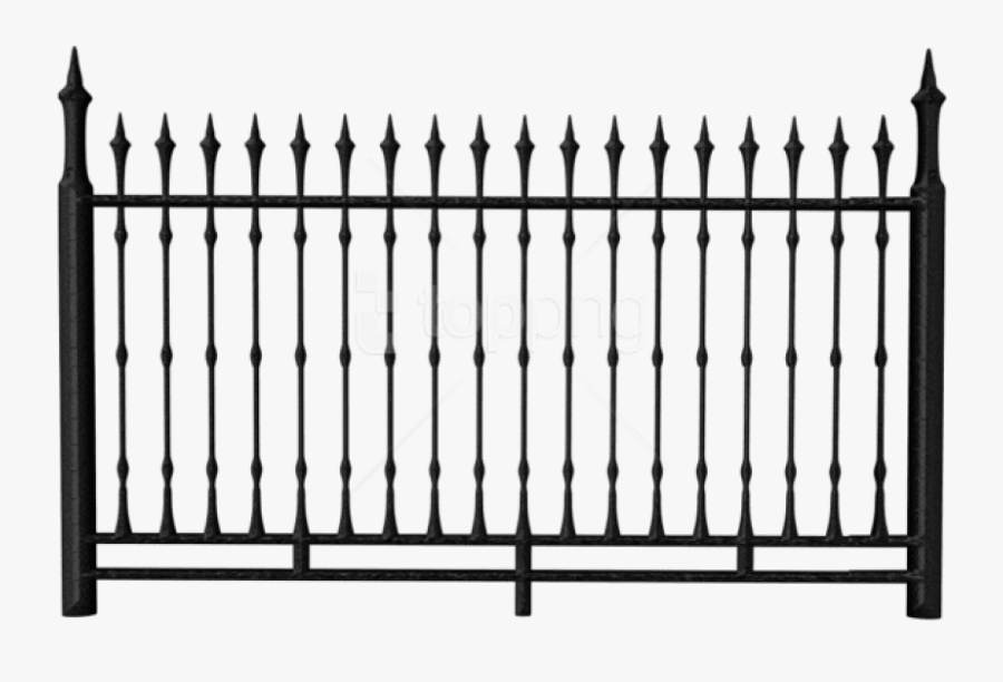 Free Png Download Transparent Black Iron Fence Clipart - Transparent Fence Clipart, Transparent Clipart