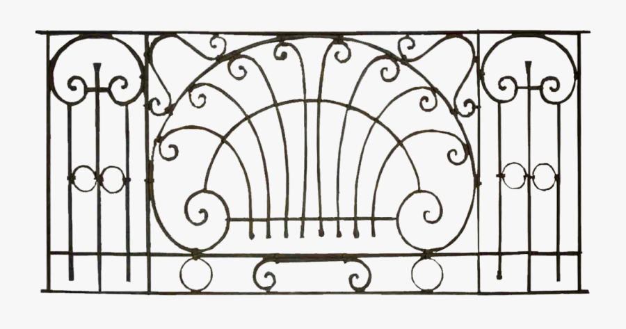 Iron Fence Png - Wrought Iron Balcony Railing Png, Transparent Clipart