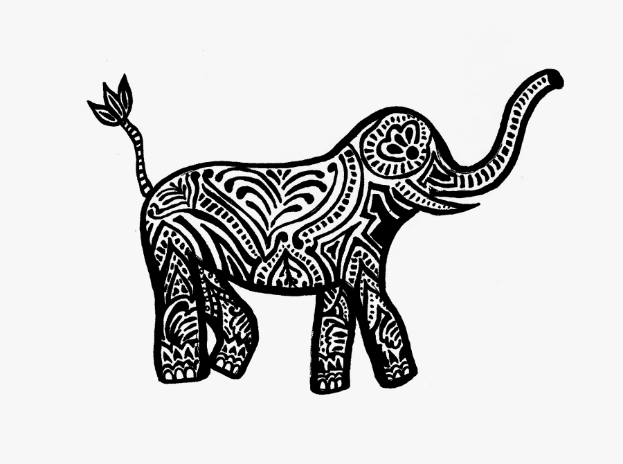 Tribal Elephant Transparent Background Clipart , Png - Elephant White Elephant Transparent Background, Transparent Clipart