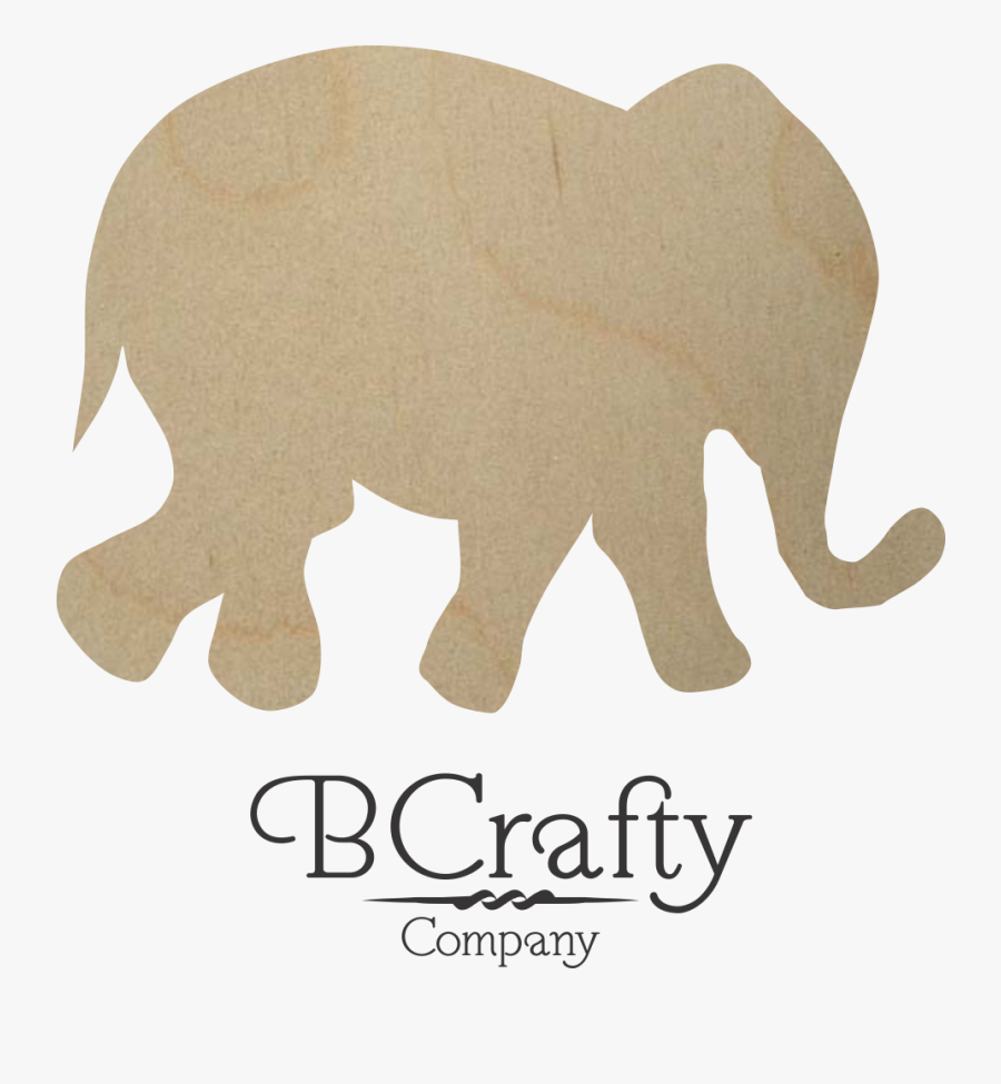 Elephant Cut Out Shape, Transparent Clipart