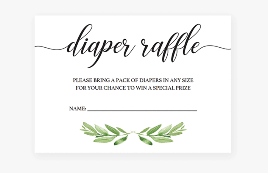 Transparent Clipart Of Raffle Tickets - Diaper Raffle Sign Printable Free, Transparent Clipart