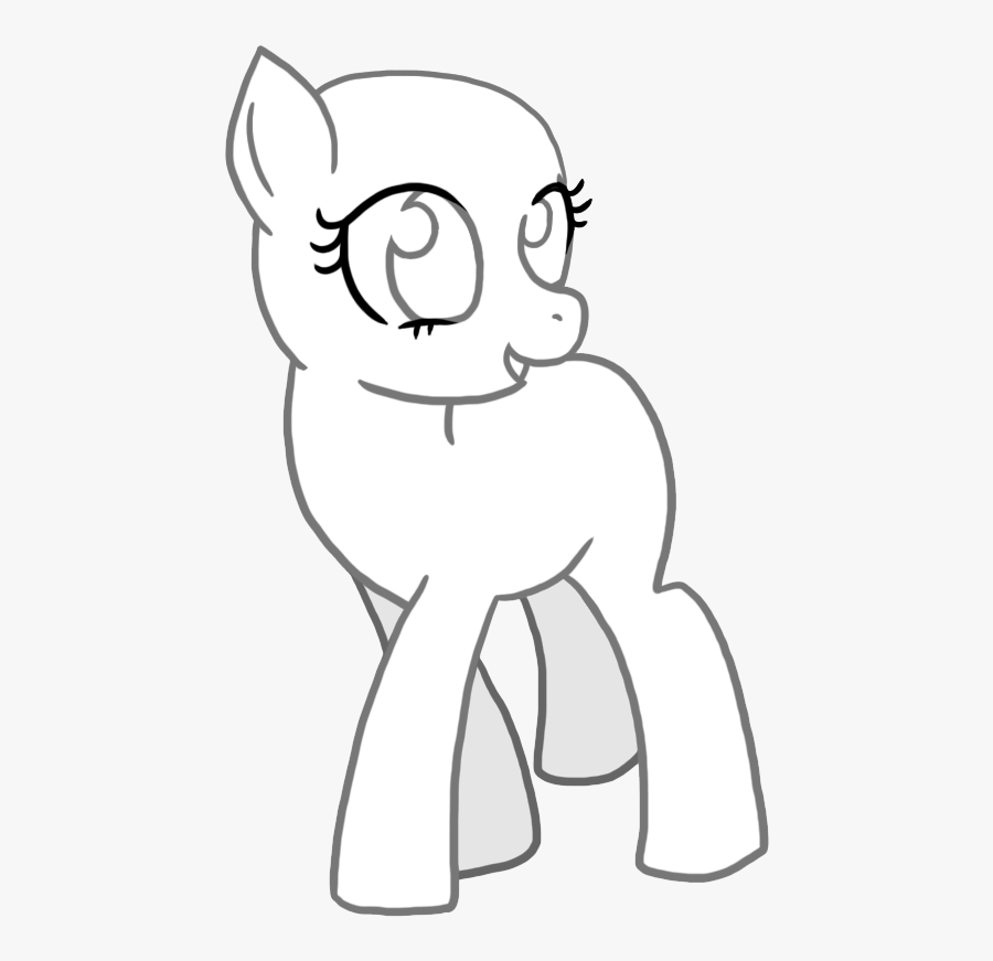 Mlp Fim Template- Maybe Put On Tshirts And Have Kids - My Little Pony Drawing, Transparent Clipart