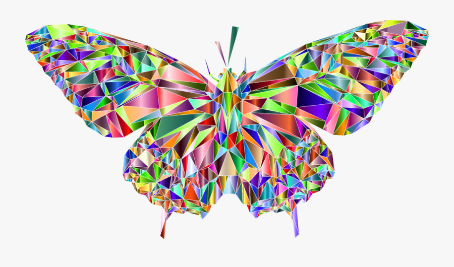 Butterfly Cartoon Pictures 24, Buy Clip Art - Butterfly Low Poly, Transparent Clipart