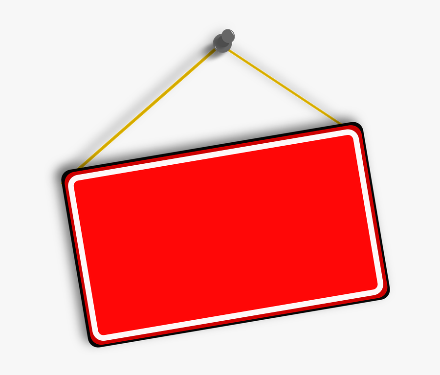 Hanging Sign Red Free Vector Graphic On Pixabay - Reminder No Classes, Transparent Clipart