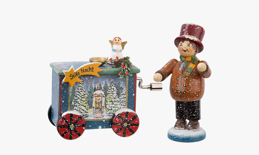 Wintertime Organ Grinder - Figurine, Transparent Clipart