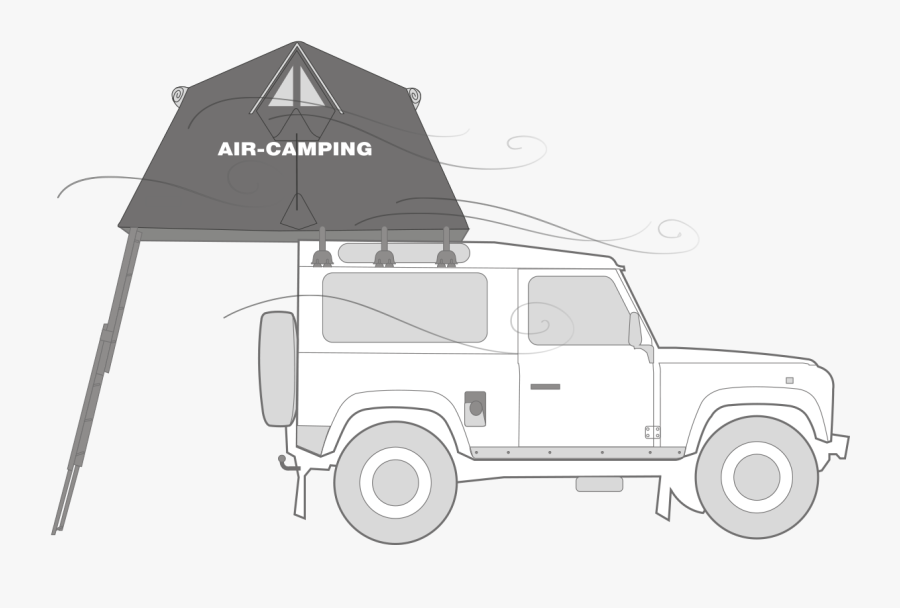 Defender Overland Tenda, Transparent Clipart