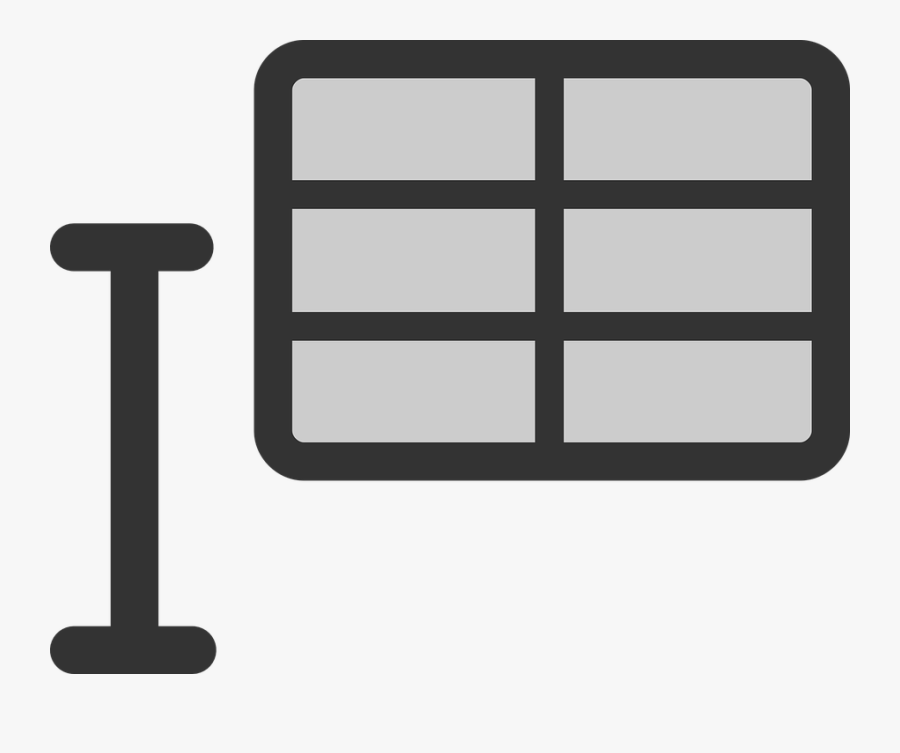 Insert, Cell, Icon, Symbol - Table Cell Icon Png, Transparent Clipart