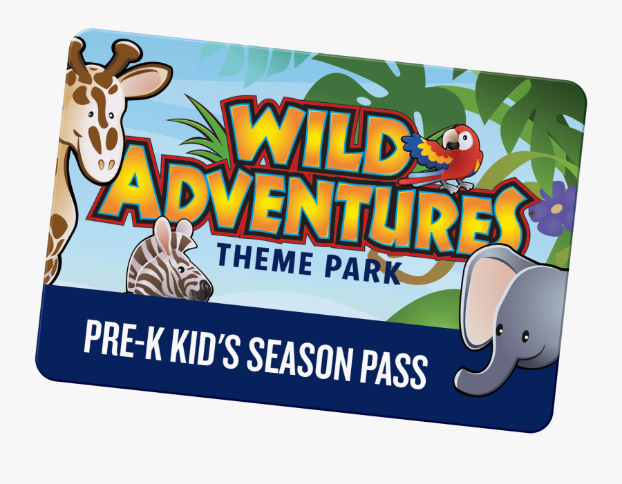 Pre-k Free Season Pass - Wild Adventures Theme Park, Transparent Clipart
