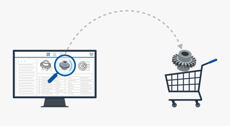 Monitor With Spare Part In Parts-publisher With Arrow, Transparent Clipart