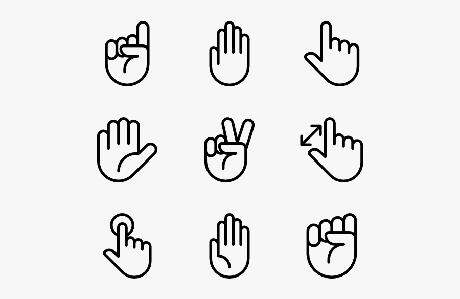 Hands And Gestures - Face Icon Vector, Transparent Clipart