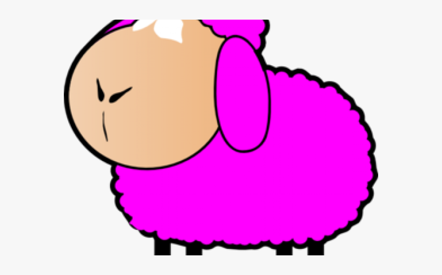 Purple Clipart Sheep - Red Sheep Clipart, Transparent Clipart