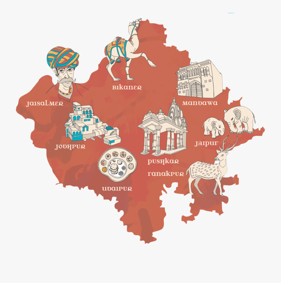 India Rajasthan Jaipur Map, Transparent Clipart