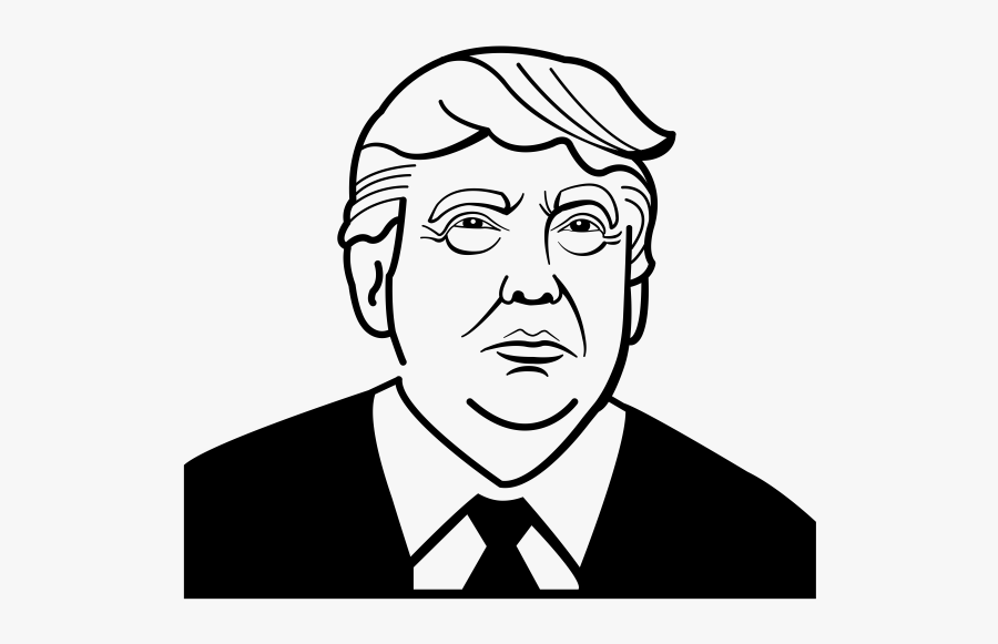 "
 Class="lazyload Lazyload Mirage Cloudzoom Featured - Donald Trump Line Drawing, Transparent Clipart