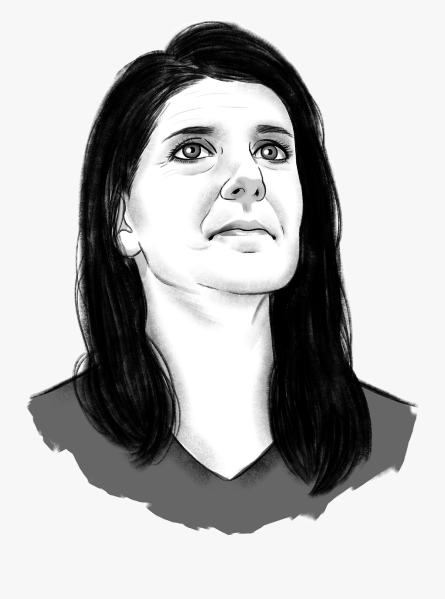 Transparent Trump Smiling Png - Nikki Haley Black And White, Transparent Clipart