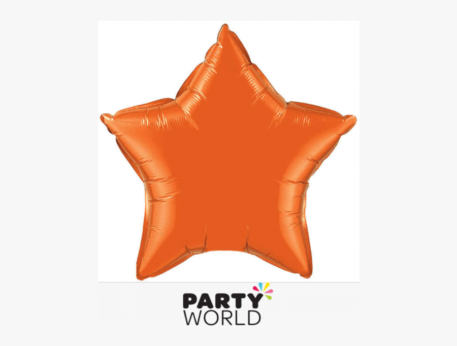 Green Star Foil Balloon Clipart , Png Download - Star Balloons Orange, Transparent Clipart
