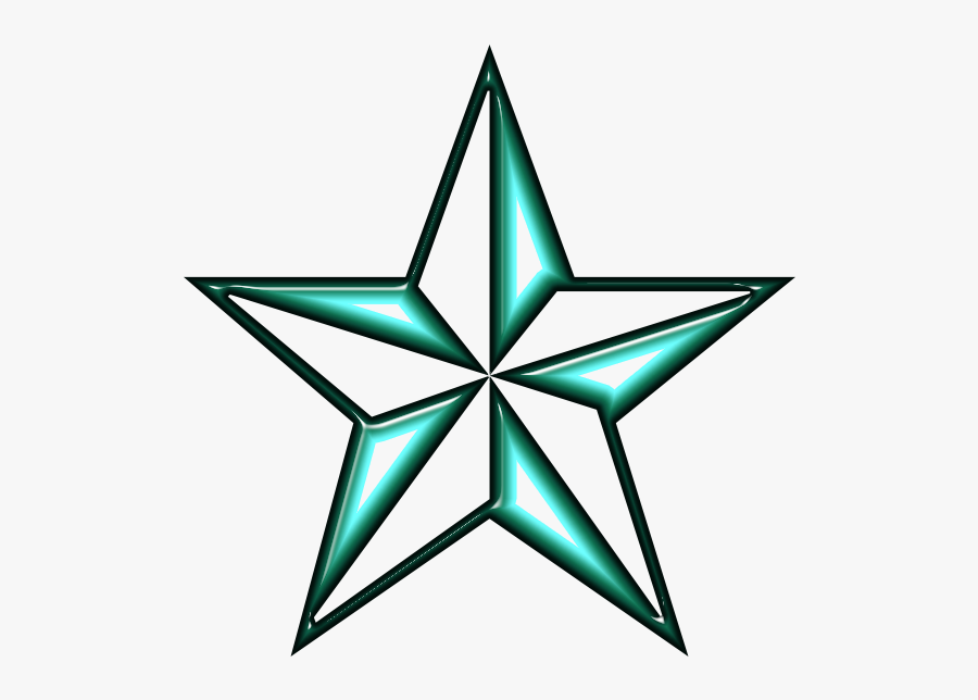 Deep Green Star - Five Pointed Star Vector, Transparent Clipart