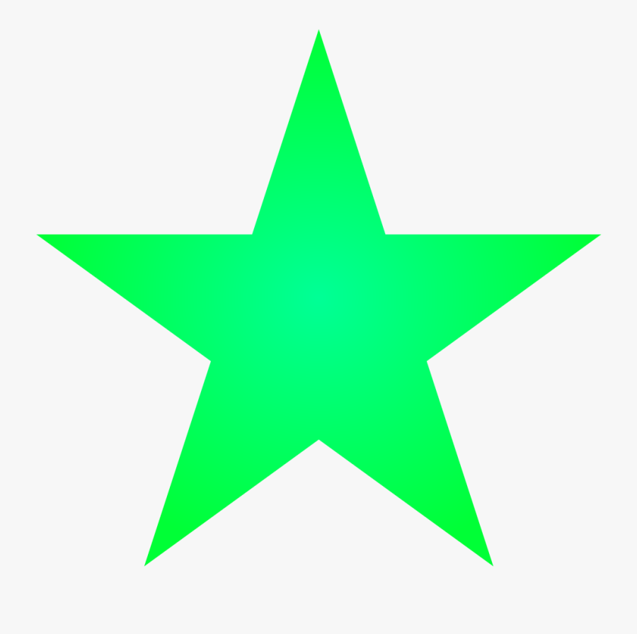 Transparent Green Star Clipart - Green Star, Transparent Clipart