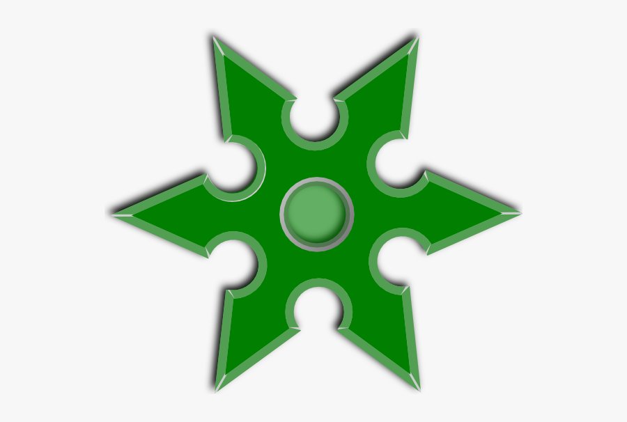 Green Ninja Star Png, Transparent Clipart