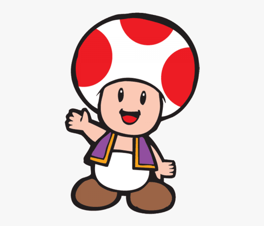 Toadstool Mascot - Toad From Mario, Transparent Clipart