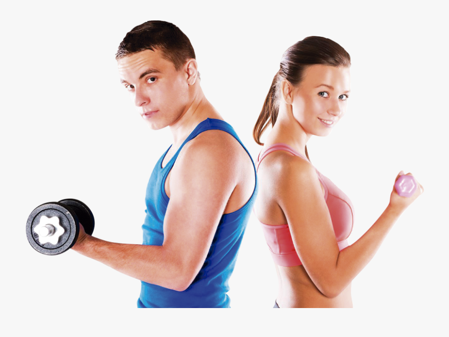 Pareja Fitness Png - Man And Woman In Gym, Transparent Clipart
