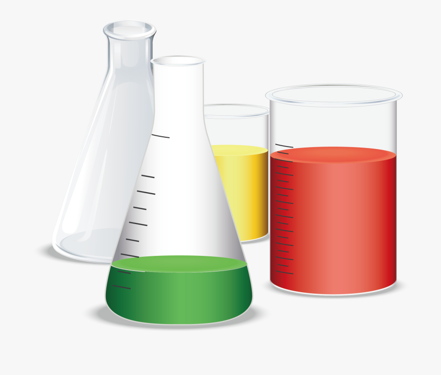 Liquid Beaker Laboratory Flask Test Tube - Beaker Test Tubes Png, Transparent Clipart