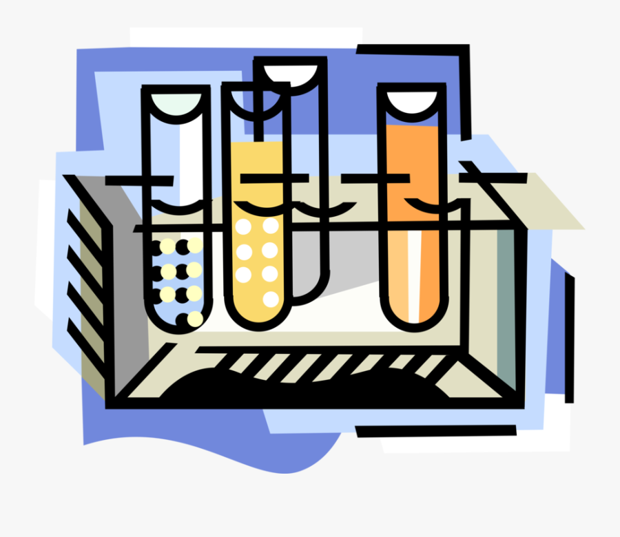 Vector Illustration Of Chemistry Laboratory Glassware - Gif Tubos De Ensaio, Transparent Clipart