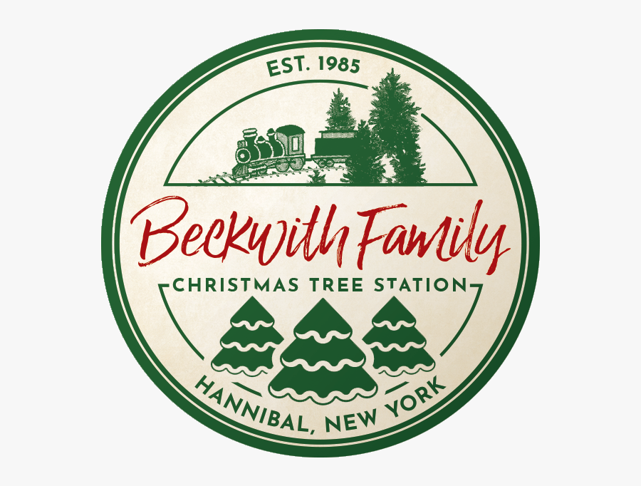 Beckwith Christmas Tree Station In Hannibal, New York - Label, Transparent Clipart