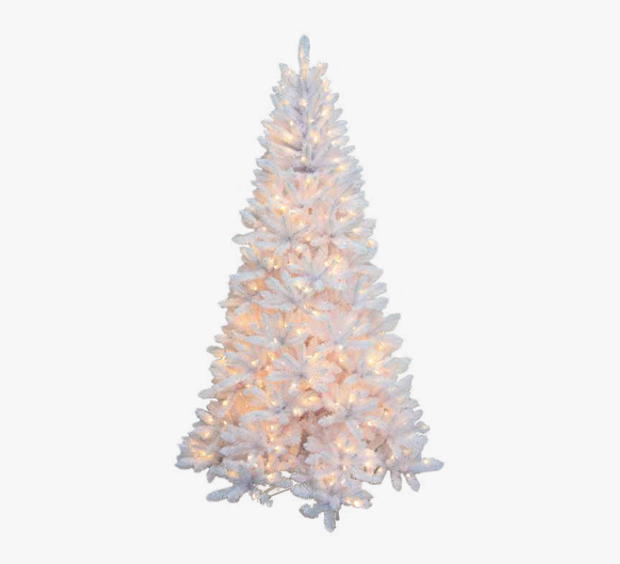7ft Pre Lit White Christmas Tree, Transparent Clipart