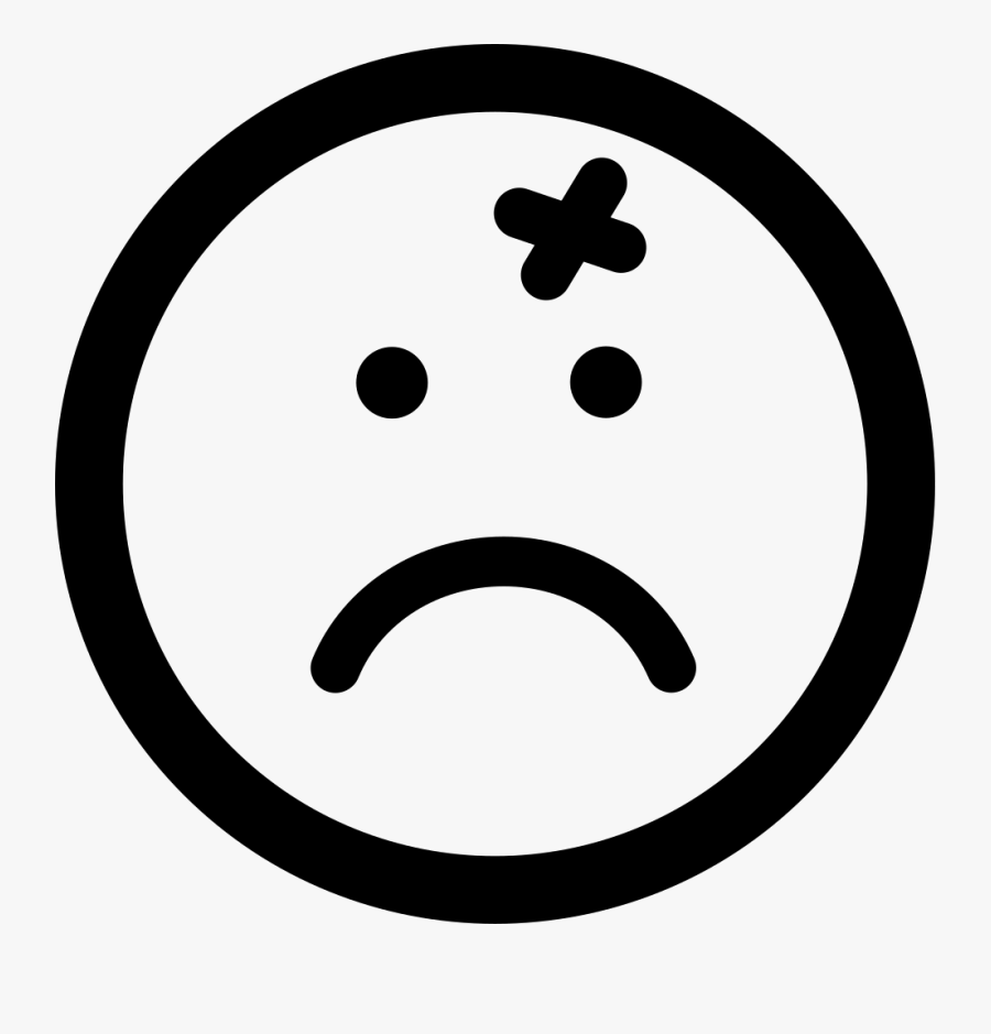 Wound Cross On Emoticon Sad Face Of Rounded Square - Modaal Just Killin, Transparent Clipart