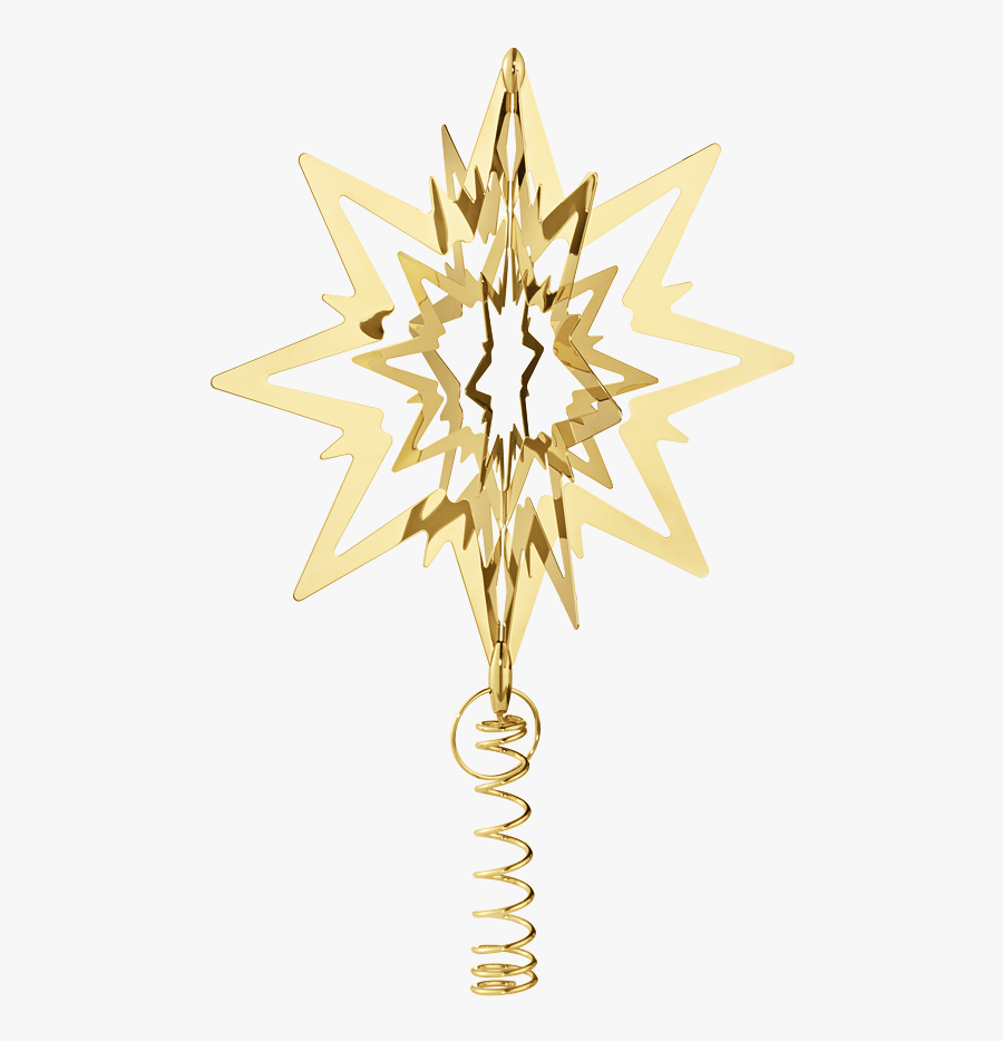 Star For The Christmas Tree, Medium, Gold Plated - Transparent White Star Christmas Png, Transparent Clipart