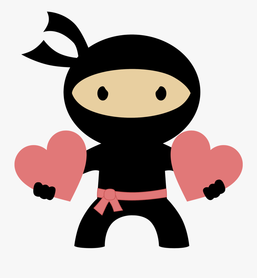 Ninja Party Clipart Download - Ninja Valentine Clipart, Transparent Clipart