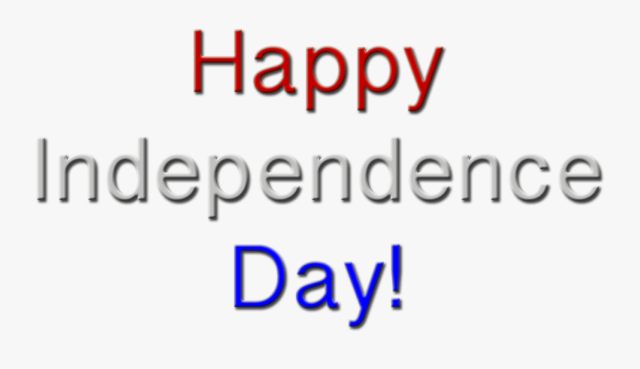 Independence Day Clipart Png - Happy Independence Day Text Png, Transparent Clipart