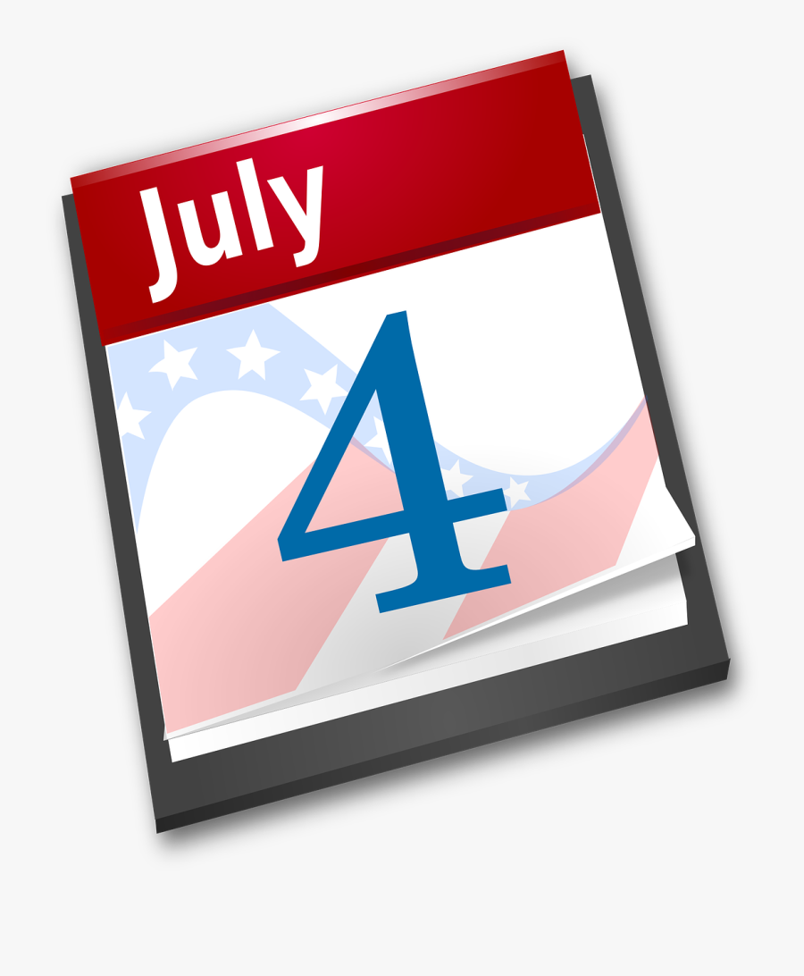July Clipart Independance Day - 4tho Of July Calendar, Transparent Clipart