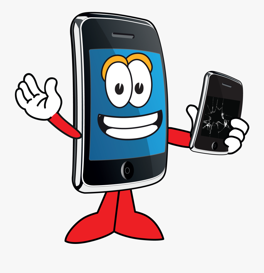 Software Clipart Cellphone Repair Shop - Mobile Phone Cartoon Transparent, Transparent Clipart