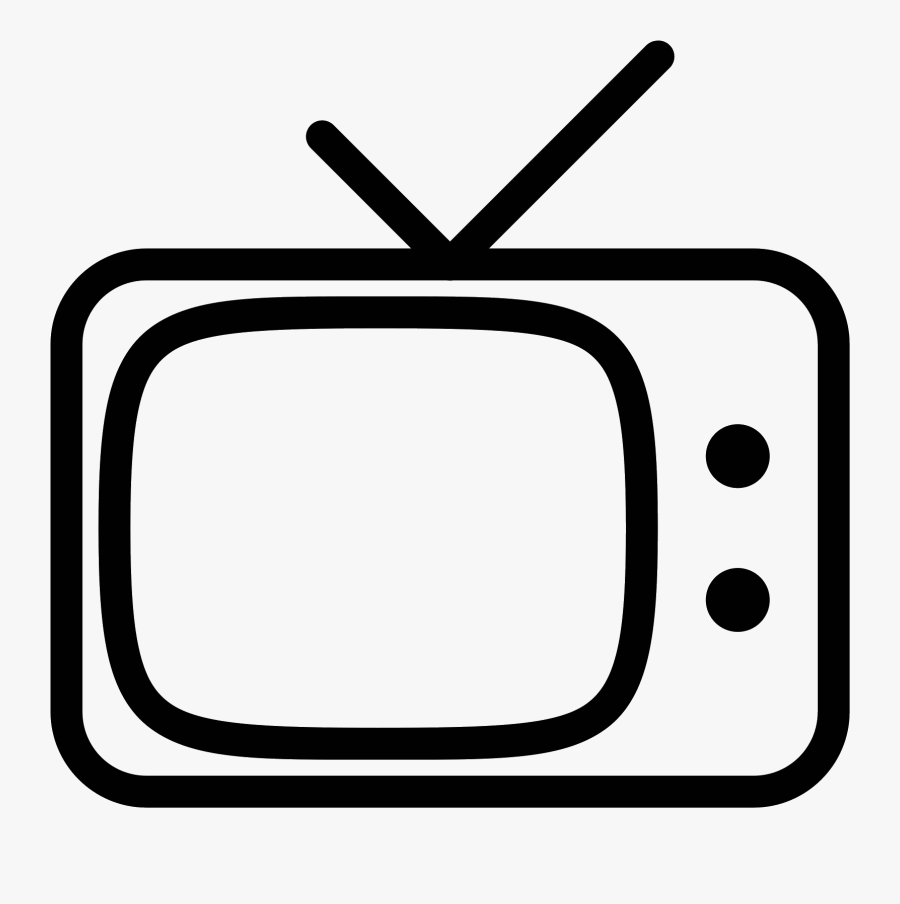 Retro Tv Icon - Tv Black And White Png, Transparent Clipart
