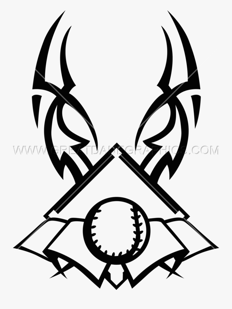 Tribal Clipart Baseball Image Freeuse Stock - Tribal Baseball, Transparent Clipart